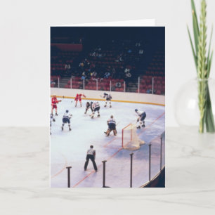 Tarjeta Partido de hockey sobre hielo vintage