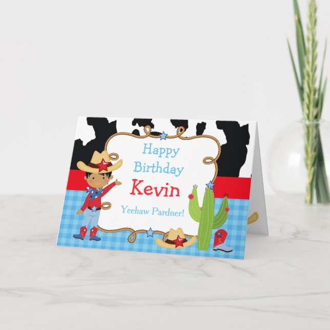 Tarjeta Partido de los Años Occidentales de los Vaqueros A (Anverso)