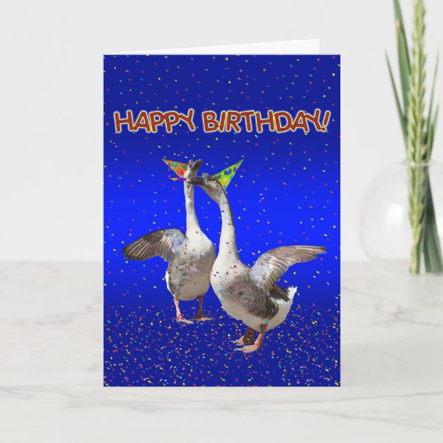 Tarjeta Partido del Cumpleaños Geese - Goosebump (Anverso)