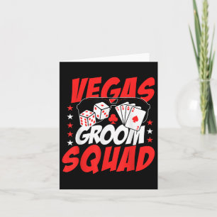 Tarjeta Partido del Soltero Boda del Escuadrón Vegas Groom