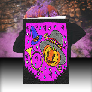Tarjeta Partido Halloween, Jack o' Lantern y Bugle