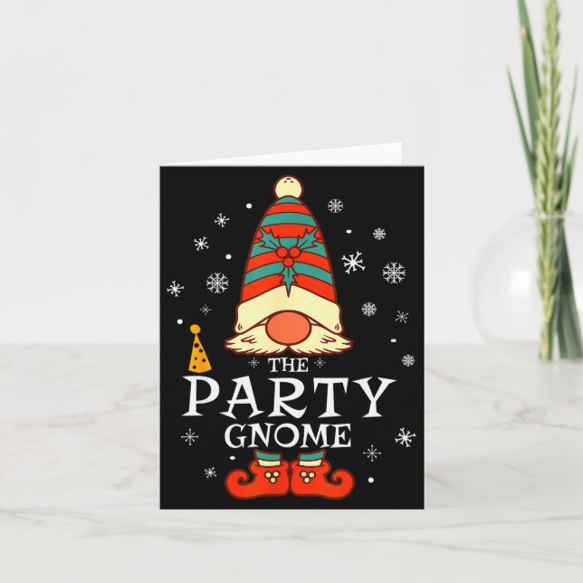 Tarjeta Party Gnome Xmas Group Family Matching Christmas H (Anverso)