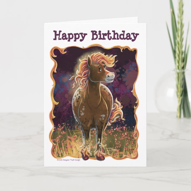 Tarjeta Party Time Fire Horse (Anverso)