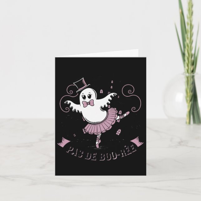 Tarjeta Pas De Boo-rée Bailarín de ballet Fantasma Espeluz (Anverso)