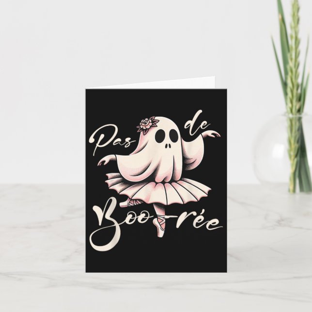 Tarjeta Pas De Boo-rée Bailarín Fantasma Profesor de Danza (Anverso)