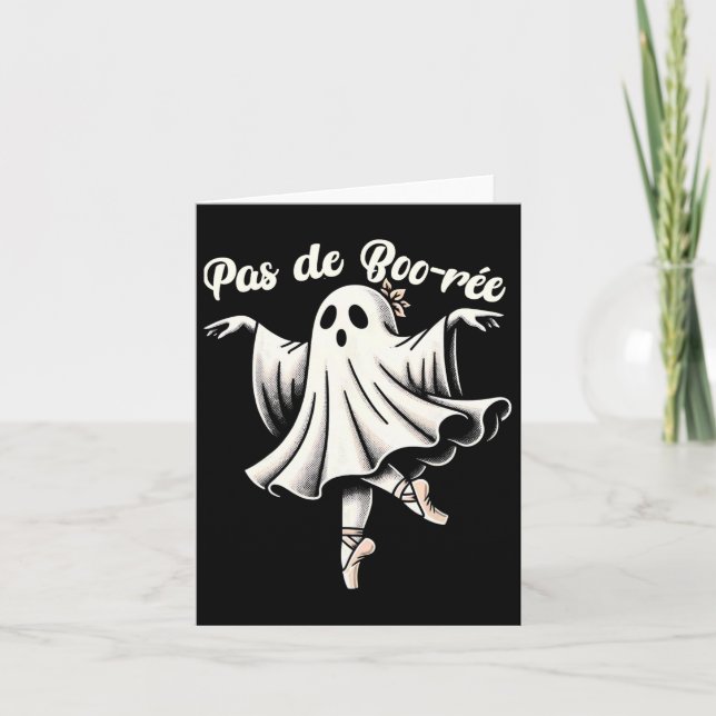 Tarjeta Pas De Boo-rée Bailarín Fantasma Profesor de Danza (Anverso)