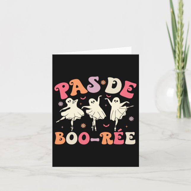 Tarjeta Pas De Boo-rée Cute Ballet Fantasma A Profesores D (Anverso)