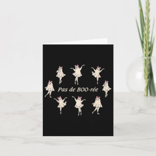 Tarjeta Pas De Boo-rée Divertido Ballet Espeluznantes Fant