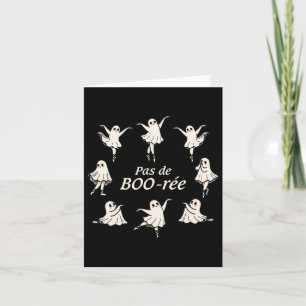 Tarjeta Pas De Boo-rée Divertido Ballet Espeluznantes Fant