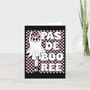 Tarjeta Pas De Boo-ree Divertido Ballet Retro Fantasmas Ha