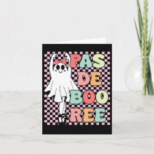 Tarjeta Pas De Boo-ree Divertido Vintage Estilo Retro 70s 