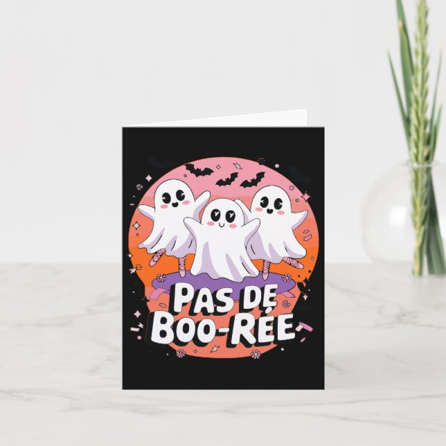 Tarjeta Pas De Boo-rée Fantasma Ballet Profesor De Danza D (Anverso)