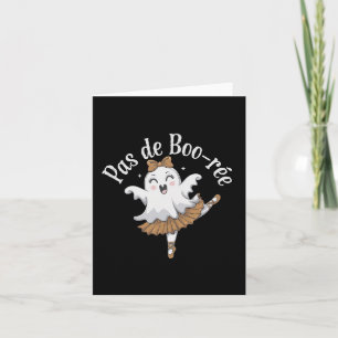 Tarjeta Pas De Boo-rée Fantasmas Divertidos de Halloween B
