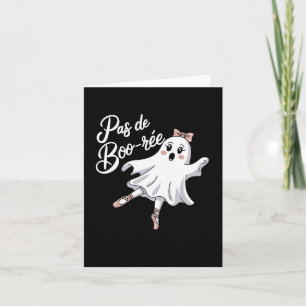 Tarjeta Pas De Boo-rée Funny Byllet Ghosts Danza Halloween