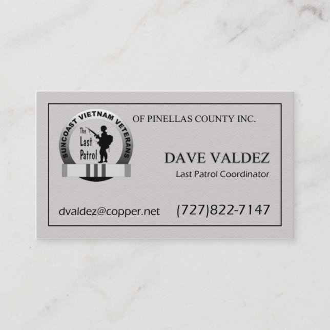 Tarjeta pasada del coordinador de la patrulla (Anverso)