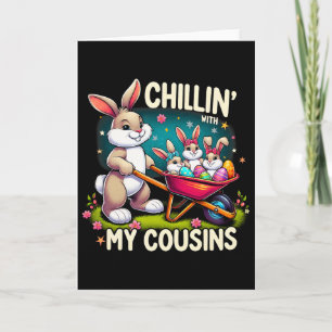 Tarjeta Pasando el rato con mis primos Feliz día de Pascua