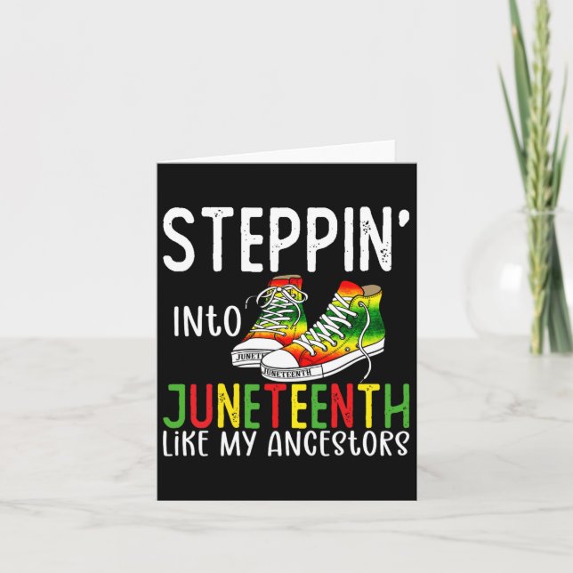 Tarjeta Pasar al 12 de junio como mis antepasados felices  (Anverso)