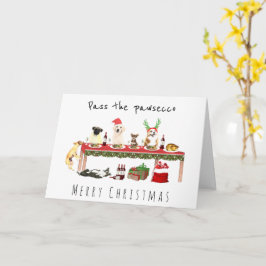 Tarjeta Pasar los perros ebrios pawsecco en el día del nav