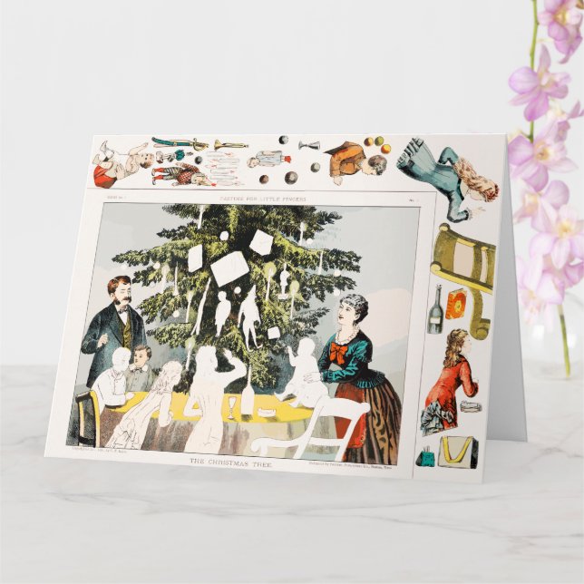 Tarjeta Pasatiempo para los pequeños Navidades (Orquídea)