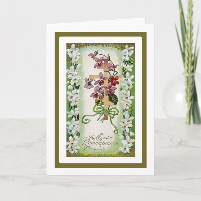 Tarjeta Pascha de Pascua con oración de San Juan G (Anverso)