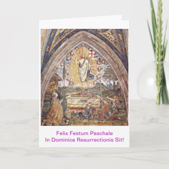 Tarjeta Paschalis Scida En Dominica Resurrectionis (Anverso)