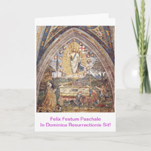 Tarjeta Paschalis Scida en el Domingo de Resurrección