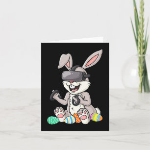 Tarjeta Pascua Bunny Gamer Fun Eggs Jugando Niños Niños Ki