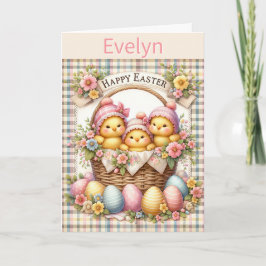 Tarjeta Pascua corta agrega nombre a nieto