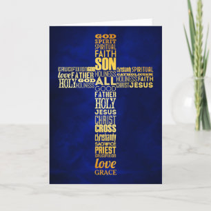 Tarjeta Pascua cristiana de la Cruz del Oro