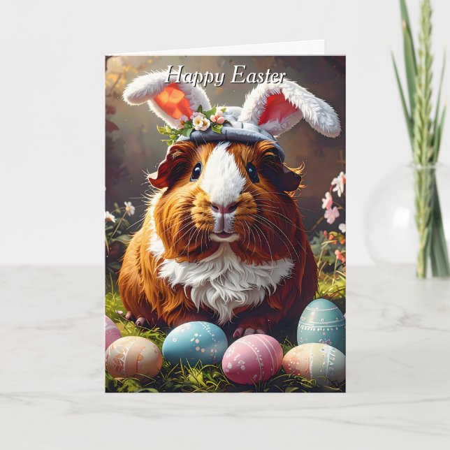 Tarjeta Pascua de Cerdo de Guinea (Anverso)