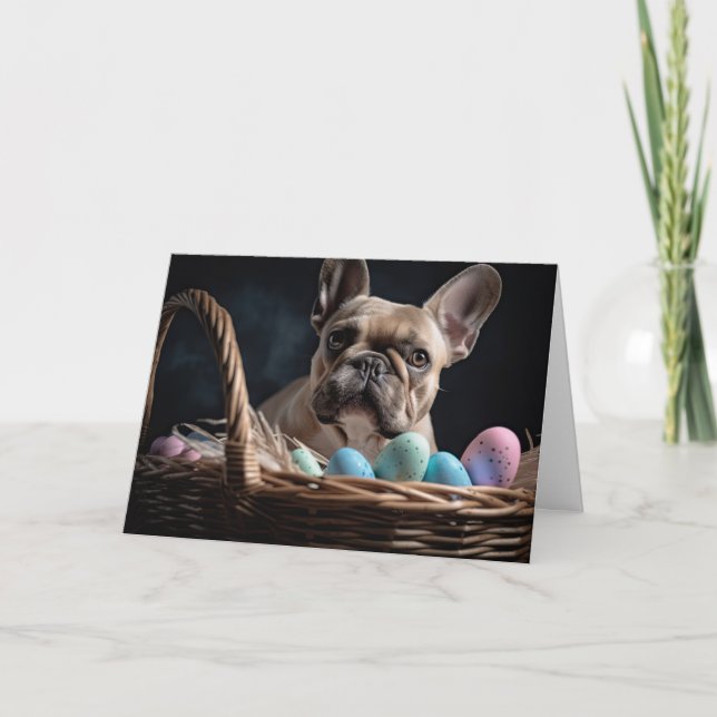 Tarjeta Pascua de Frenchie (Anverso)