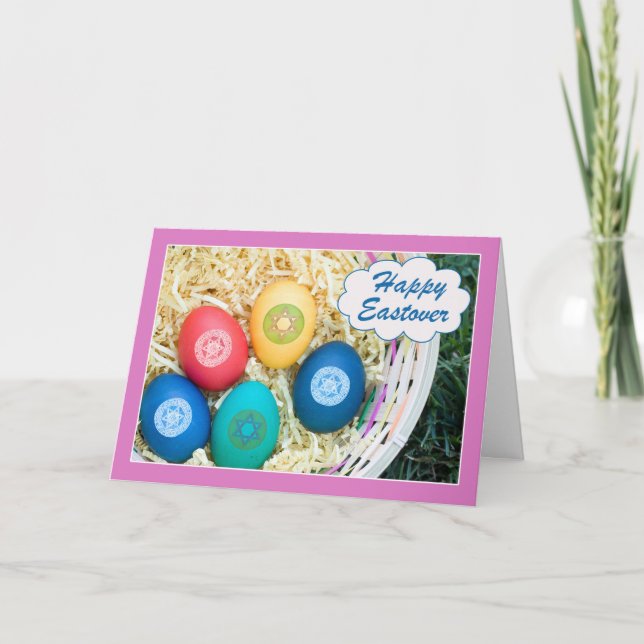 Tarjeta Pascua de Pascua Interreligiosa Eastover con estre (Anverso)