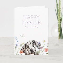 Tarjeta Pascua de personalizable cuta dálmata