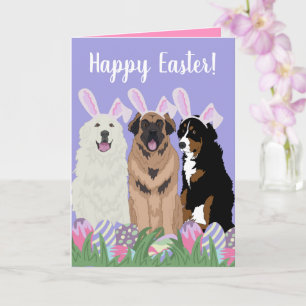 Tarjeta Pascua del perro de las montañas del personalizabl