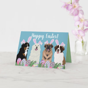 Tarjeta Pascua del perro de montaña grande