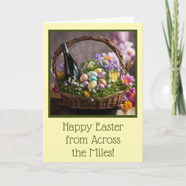 Tarjeta Pascua desde millas de distancia Humorístico Pascu (Anverso)