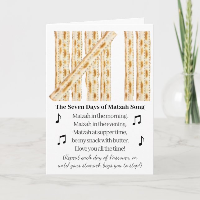 Tarjeta Pascua divertida 7 días de Pascua (Anverso)