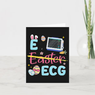 Tarjeta Pascua E Es Para Enfermera De Cardiología De Ecg E