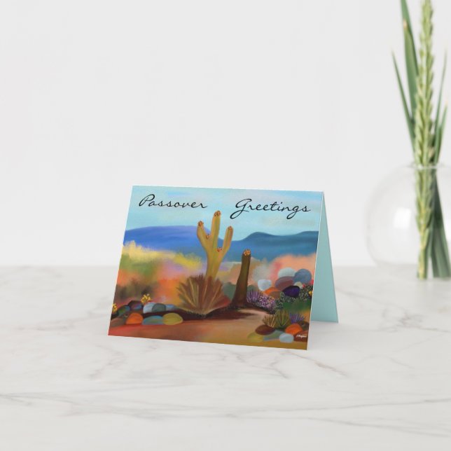 Tarjeta Pascua en la carta del desierto (Anverso)