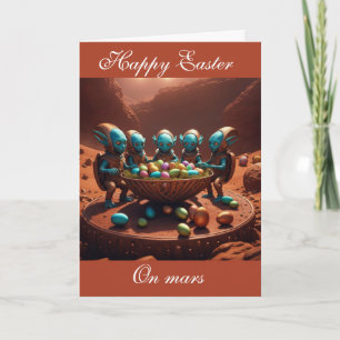 Tarjeta Pascua en marte