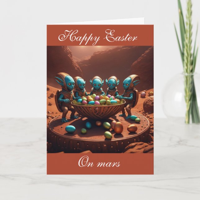 Tarjeta Pascua en marte (Anverso)
