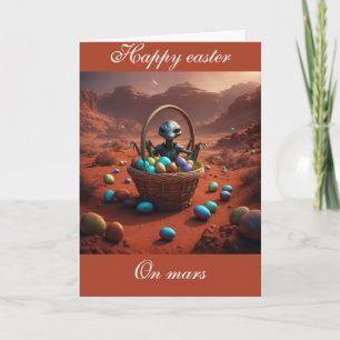 Tarjeta Pascua en marte