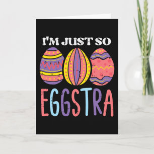 Tarjeta Pascua Estoy Tan Eggstra Huevos Lindos Mujeres Niñ