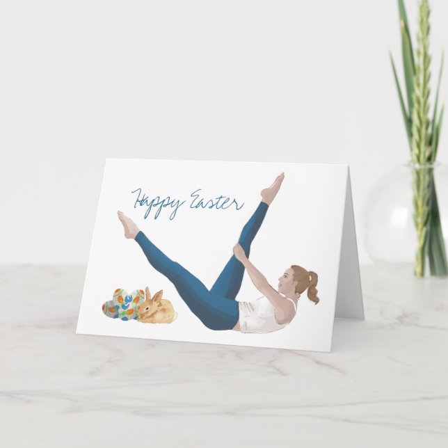 Tarjeta Pascua feliz de Pilates (Anverso)