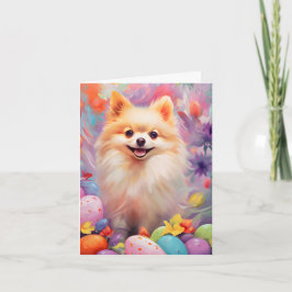 Tarjeta Pascua feliz de Pomerania