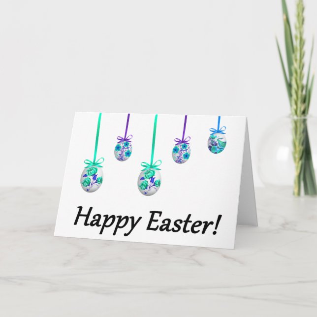 Tarjeta ¡Pascua feliz! (Ucraniano-inspirado) (Anverso)