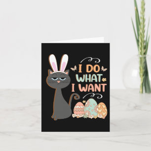 Tarjeta Pascua Graciosa De Gato Lo Que Quiero Pascua De Pa