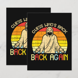 Tarjeta Pascua Jesús Adivina Quién Vuelve Religioso Cristi