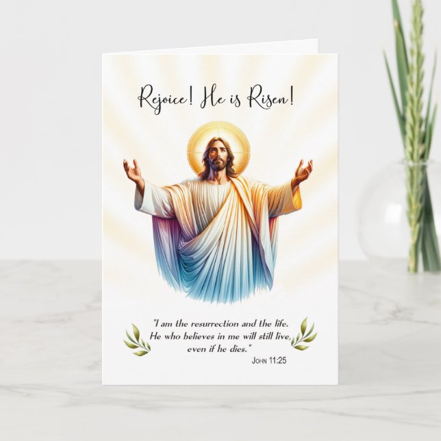 Tarjeta Pascua Jesús es alegría creciente (Anverso)