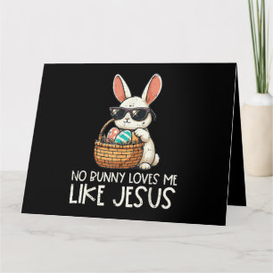 Tarjeta Pascua Ningún Conejo Me Ama Como Jesús Cristiano